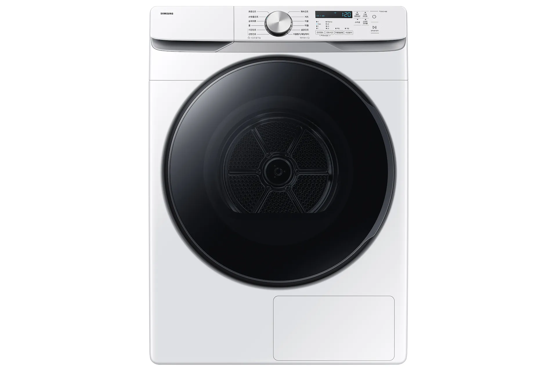 삼성 DV21DG8200BW 정면의 실제 코스 다이얼과 표시부
